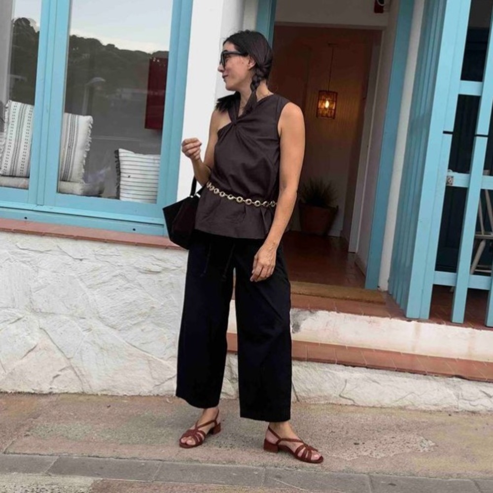 BANANA REPUBLIC Black Wide-Leg Pants